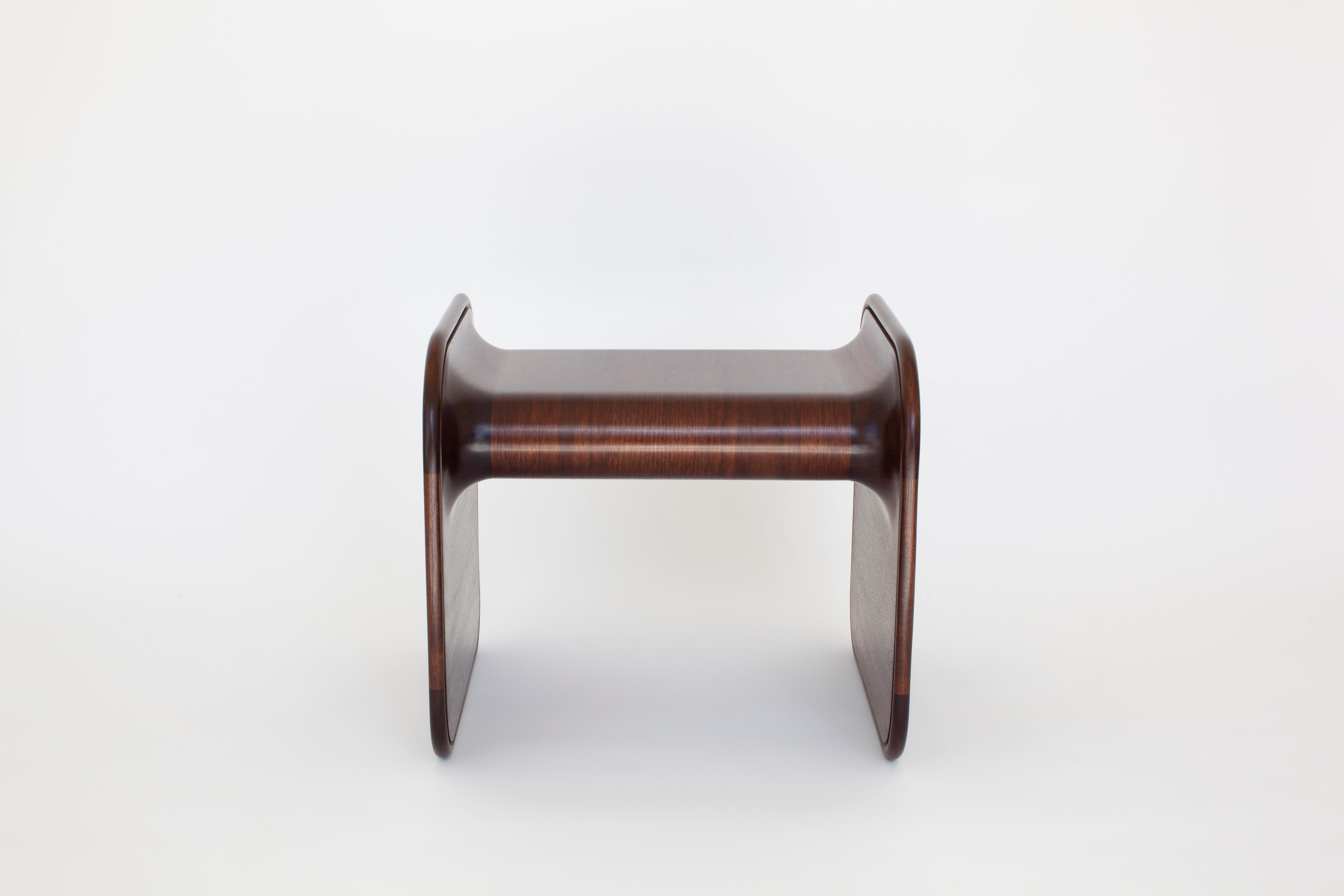 American Carol Egan, Surf, Contemporary Polished Walnut Bench, United States, 2022 For Sale