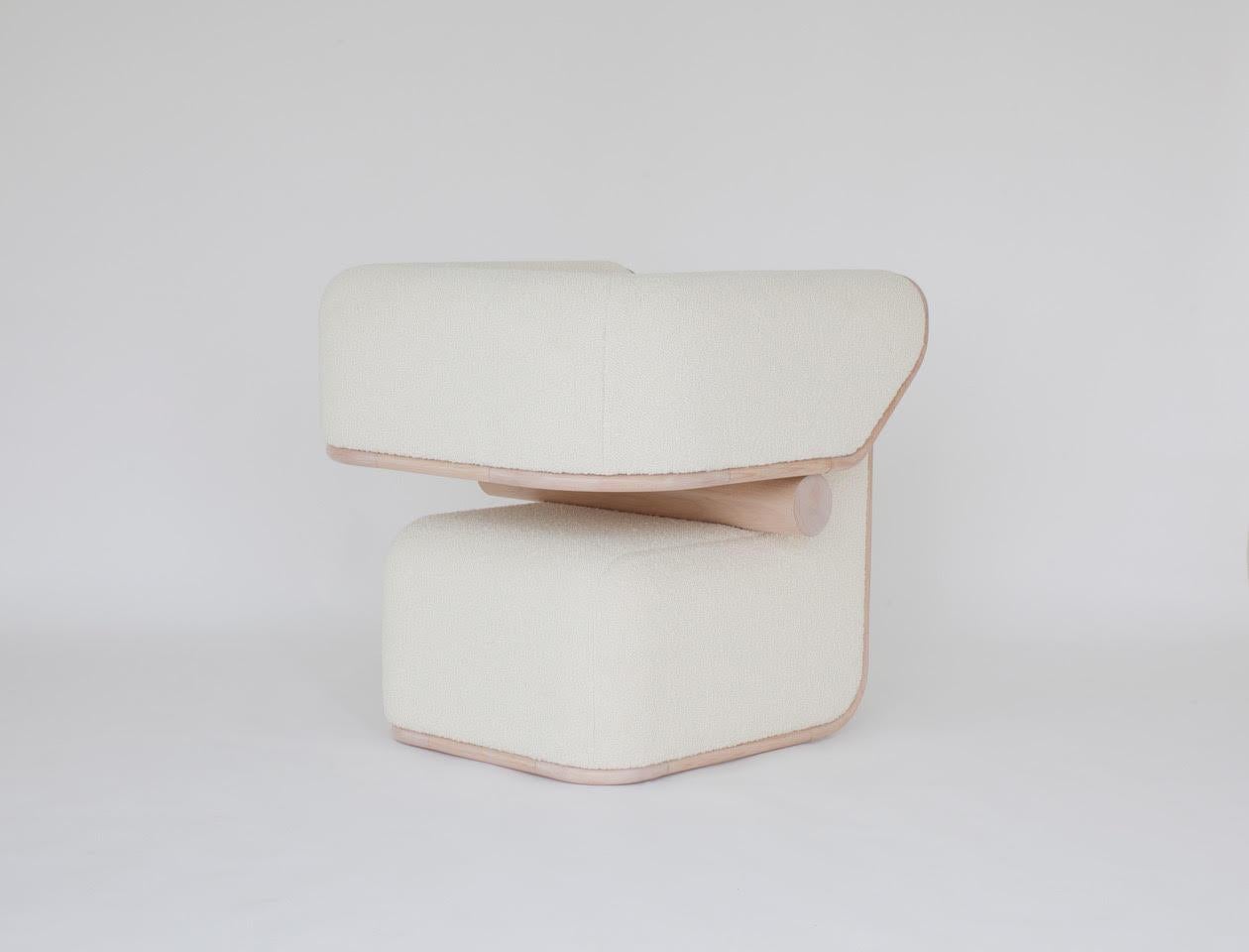 Carol Egan, Fauteuil sculptural Zephyr White, sculpté à la main, États-Unis, 2021 en vente 1