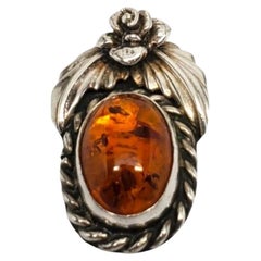Colgante de ámbar de plata de ley Carol Felley nº 17210
