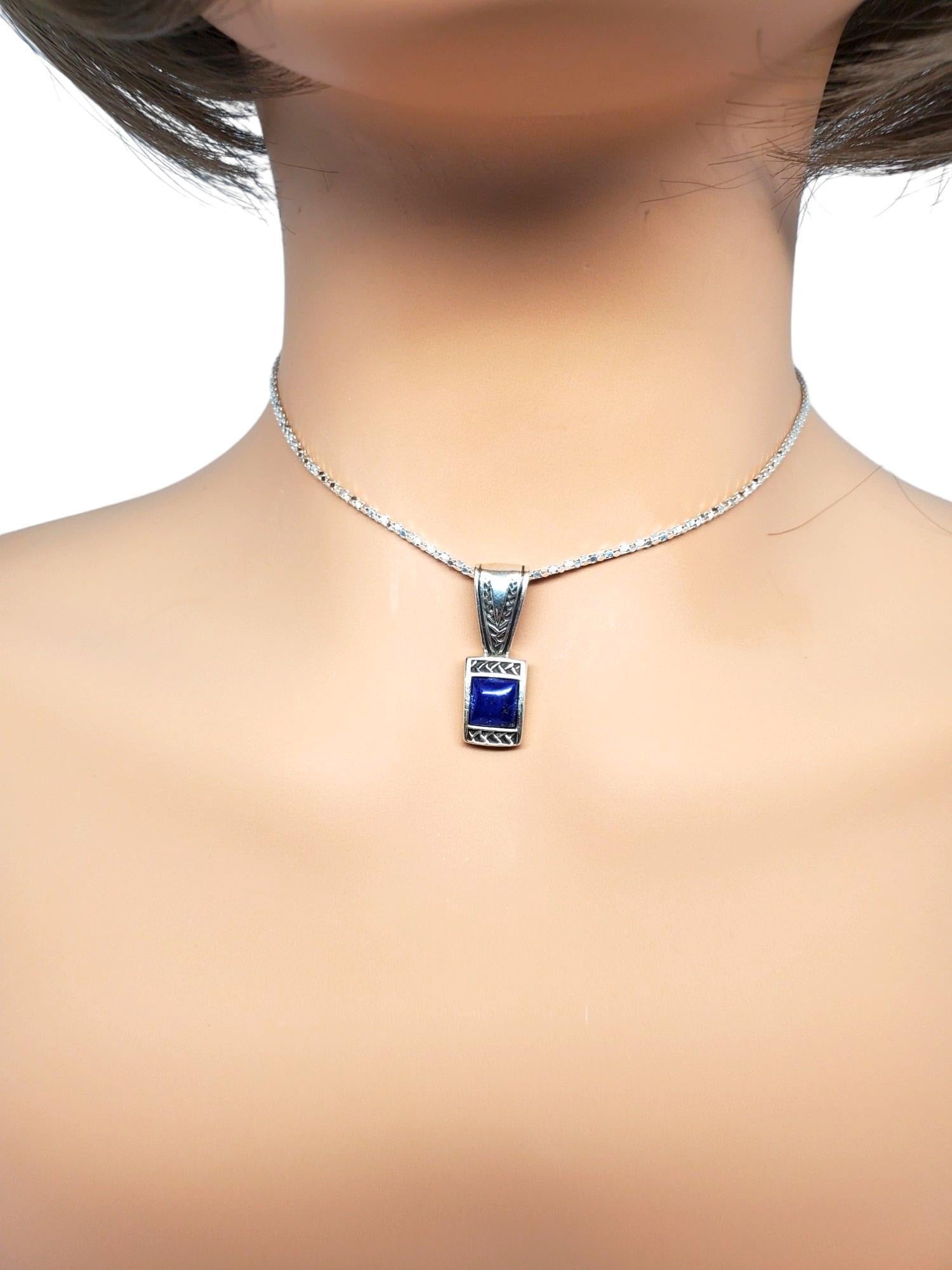 Carol Felley Sterling Silver Lapis Lazuli Pendant #17180 For Sale 3