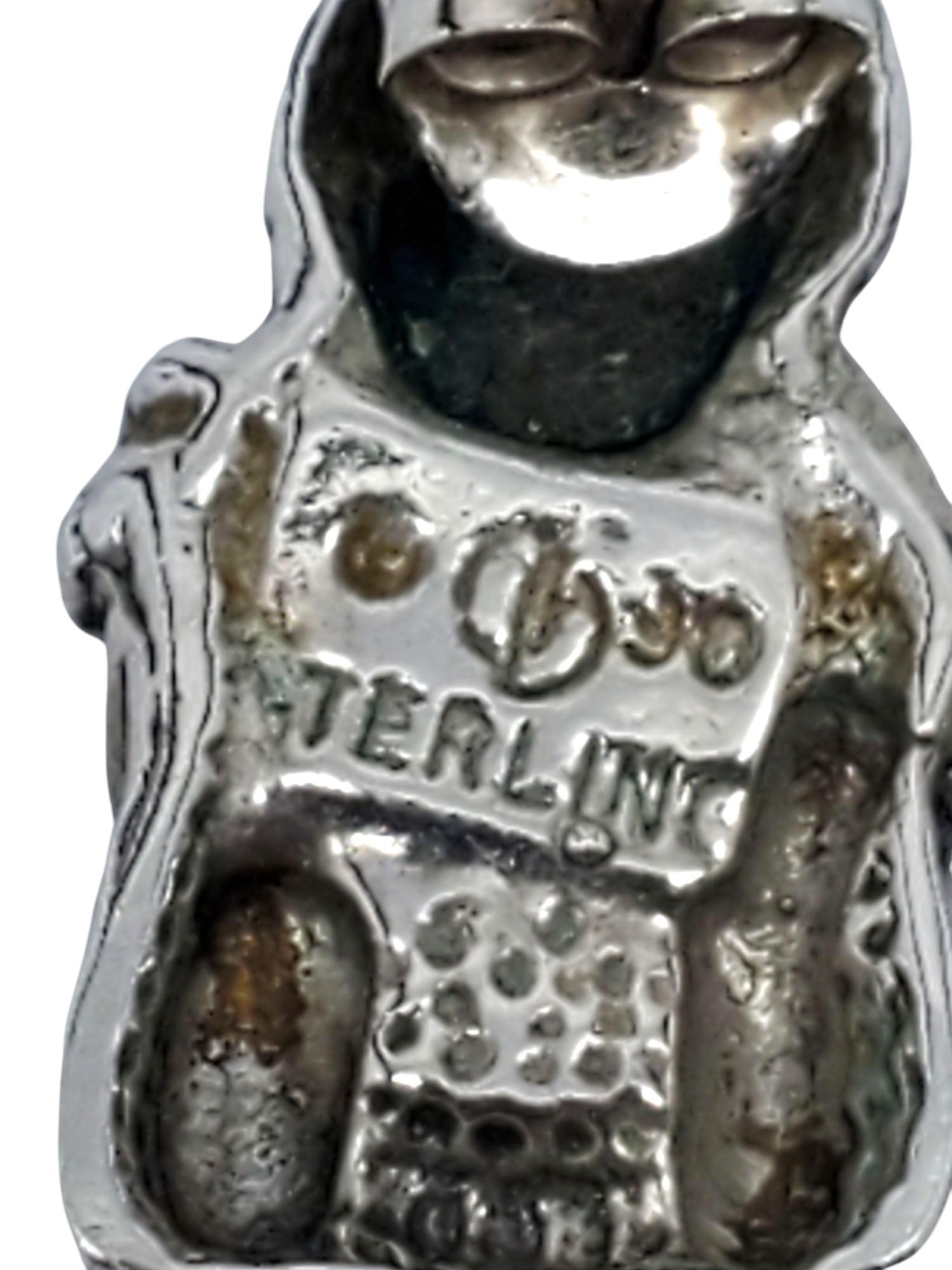 Pendientes Mujer Nativa Americana Carol Felley de plata de ley #20939 en venta 4