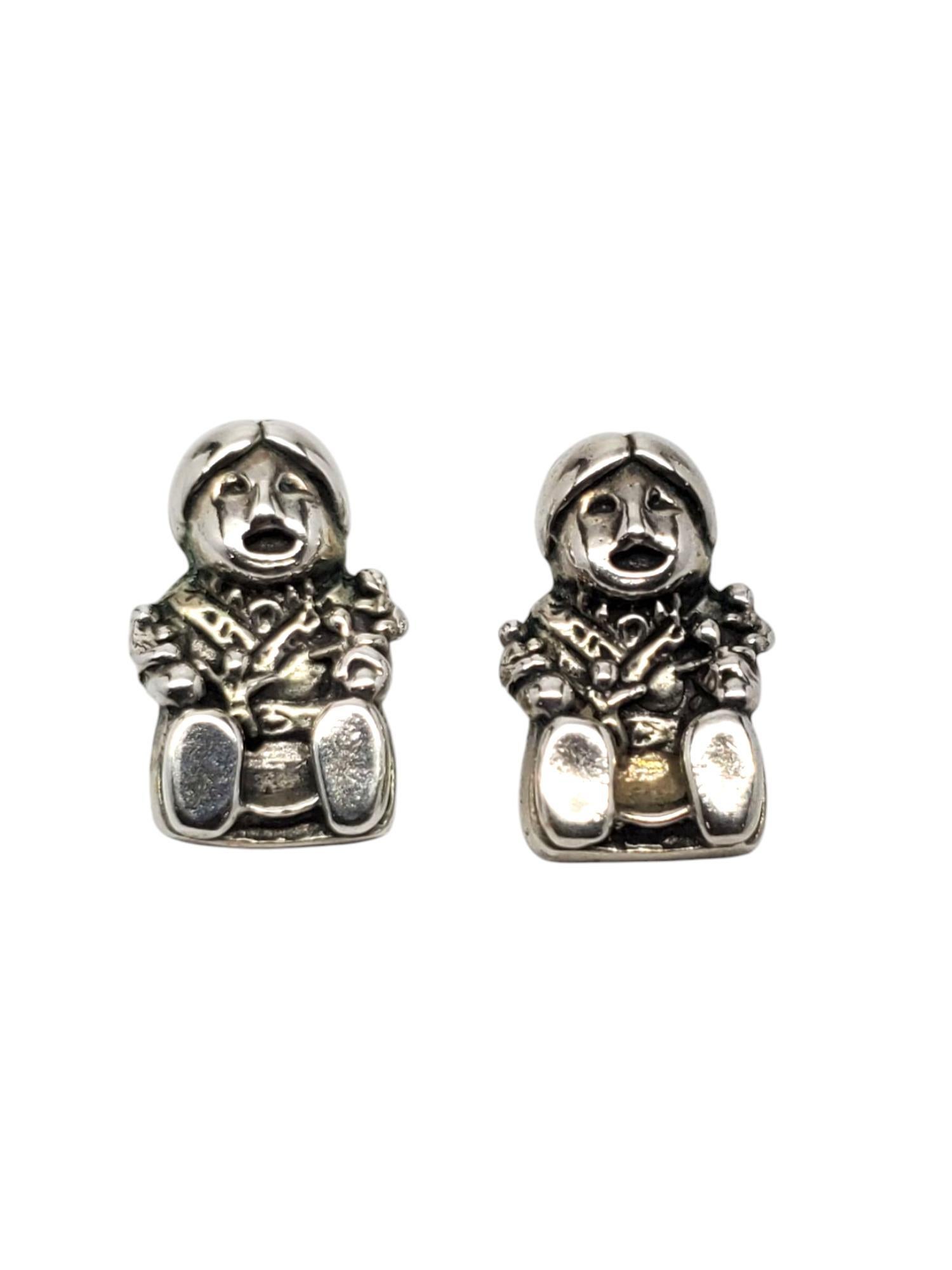 Pendientes Mujer Nativa Americana Carol Felley de plata de ley #20939 en venta