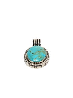 Carol Felley Sterling Silver Oval Turquoise Pendant #17172