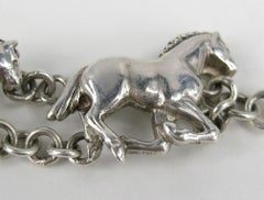 Carol Felley Sterling Silver Watch Galloping Horse 1980s