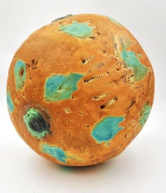 Untitled Sphere (Brown, teal)