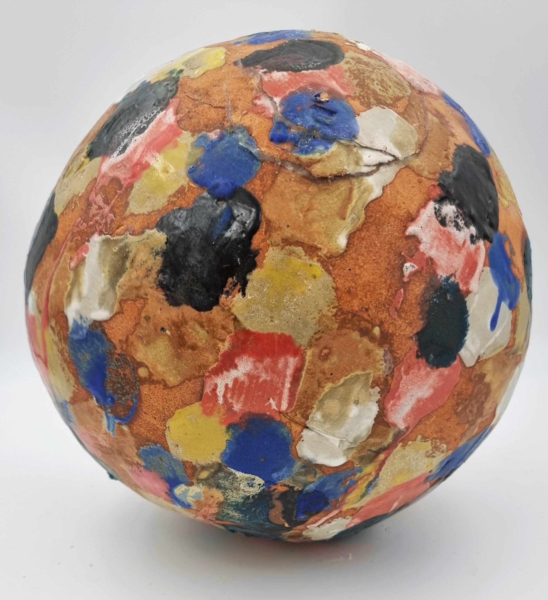 Untitled Sphere (multi-color) - Sculpture by Carol Fleming