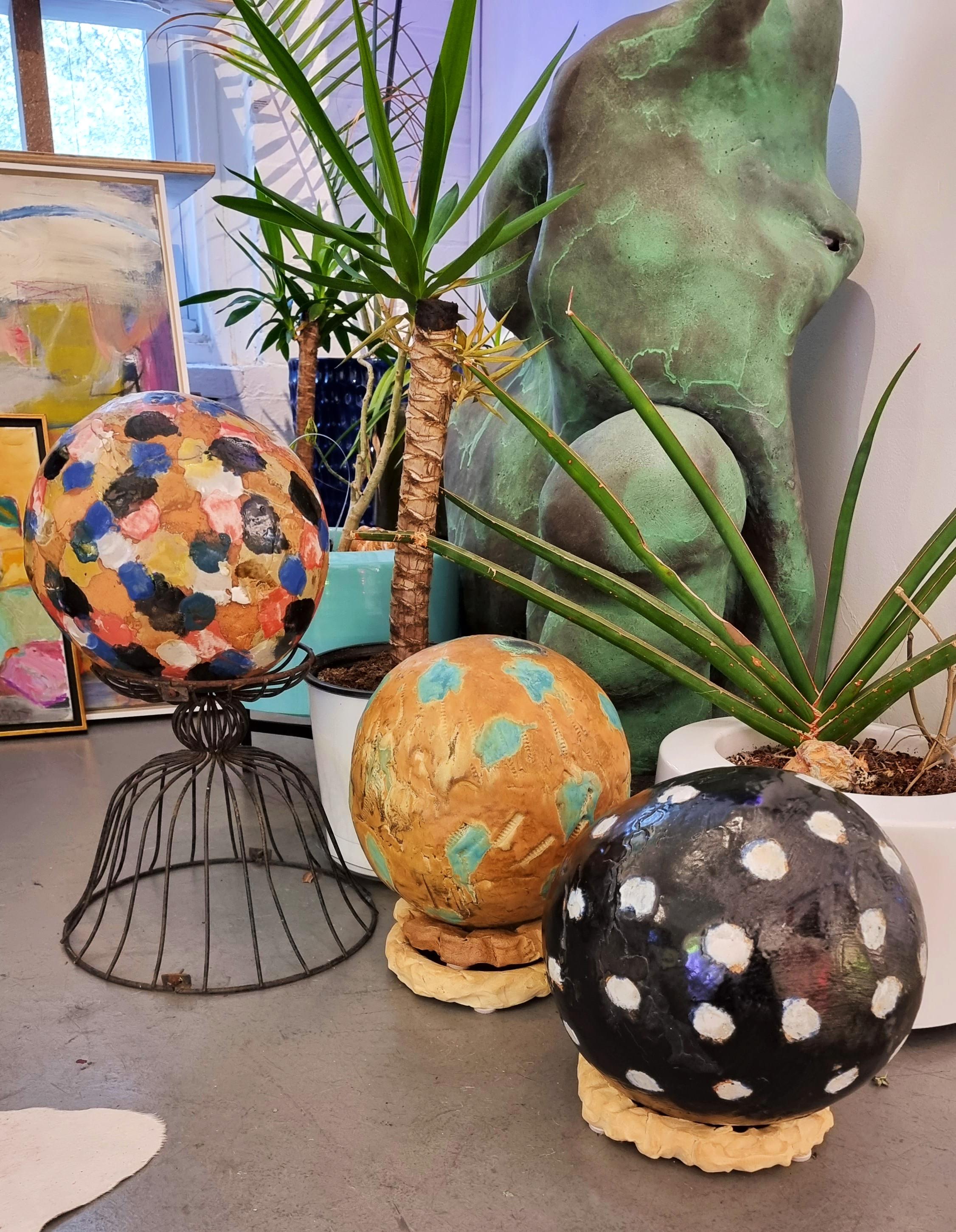 Carol Fleming
Untitled Sphere (multi-color)
Medium: Ceramic, glaze
Year: 2020
Size: 12