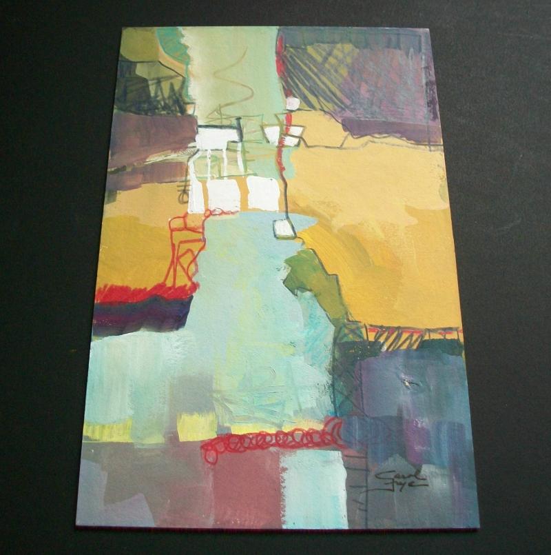 Hand-Painted Carol Frye, Contemporary Abstract Mixed Media Painting , U.S.a., Circa 2010 For Sale