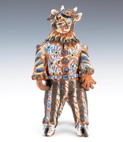 Carol Gentithes Glazed Ceramic Mythological Minotaur Centaur Sculpture