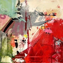 CLIMB - red abstract painting