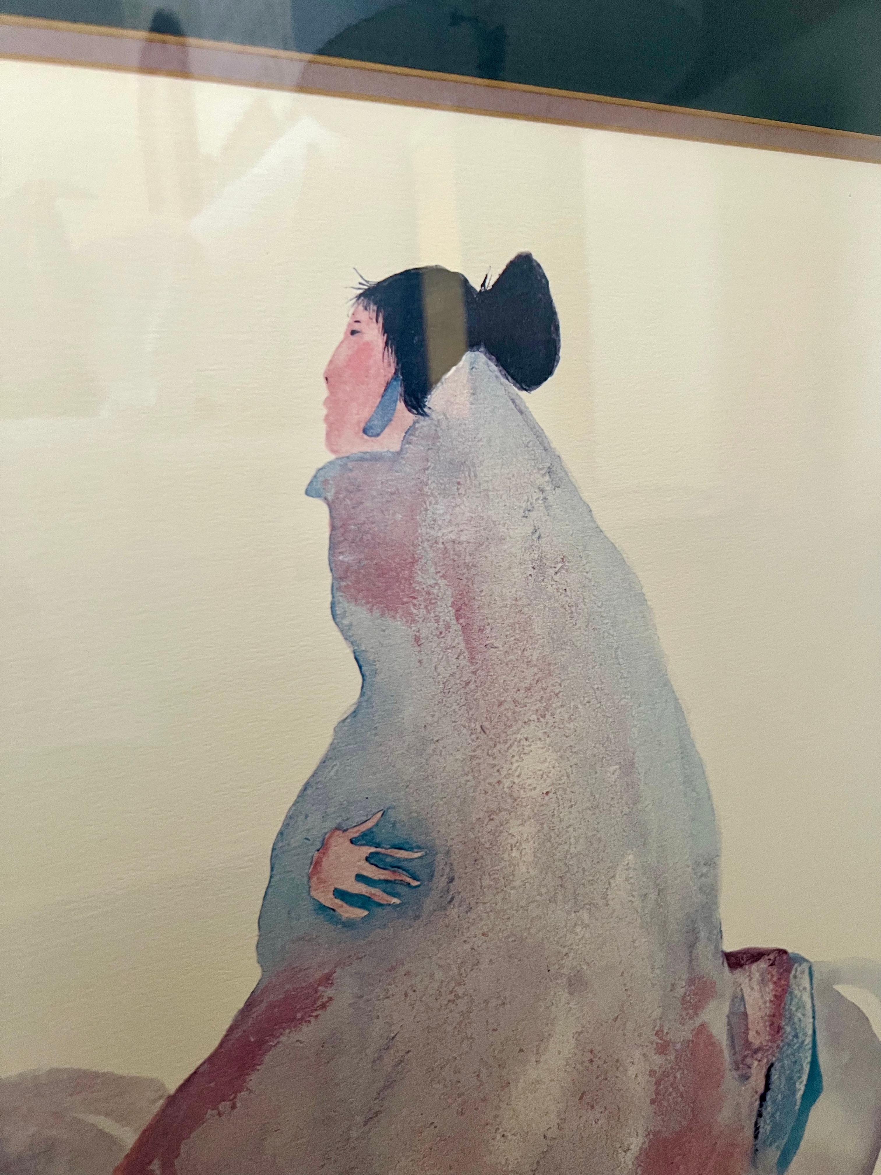 Carol Grigg „Die Guardians“ Aquarelllithographie der amerikanischen Ureinwohner, 1980er Jahre im Angebot 2
