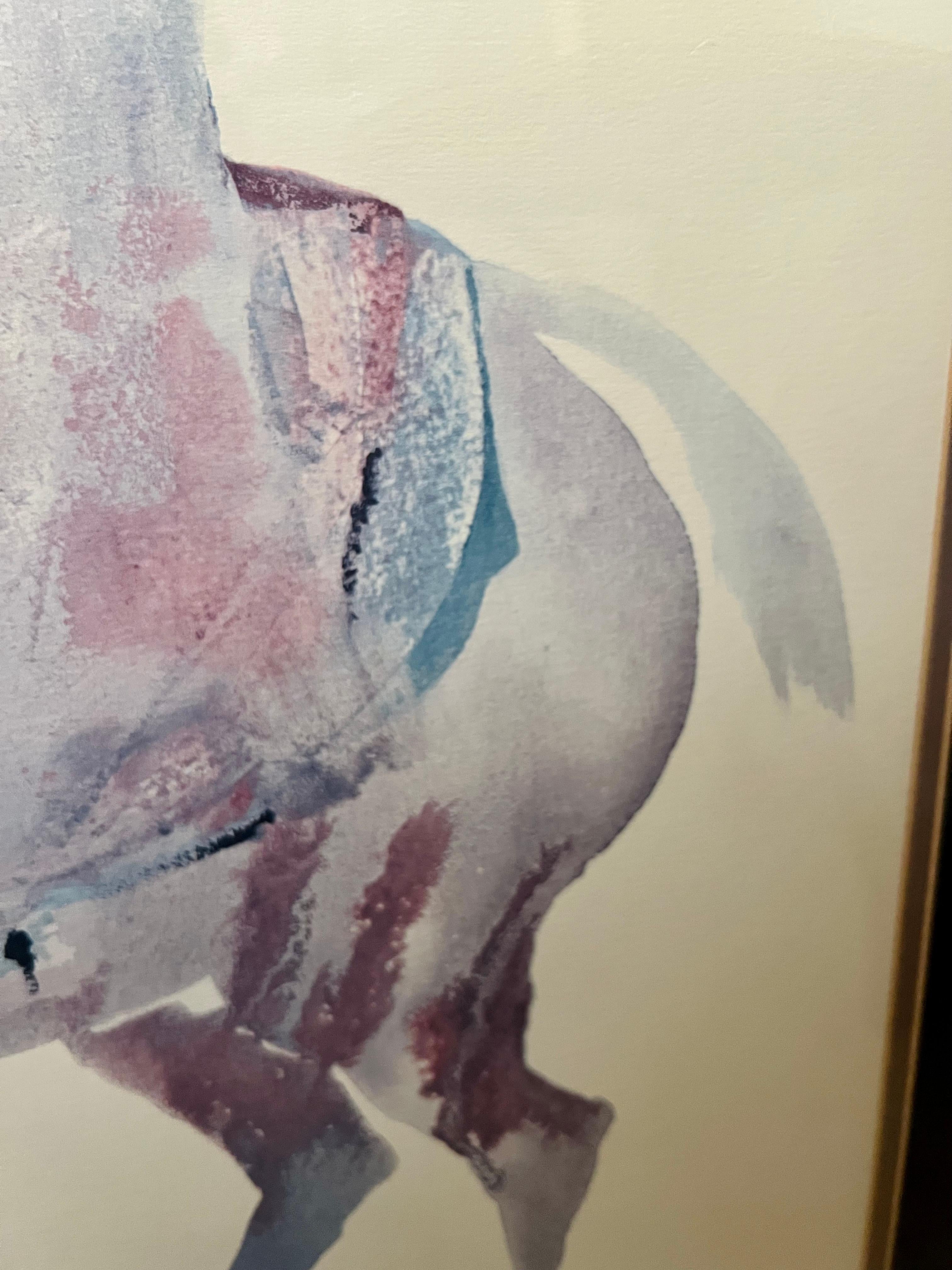 Carol Grigg „Die Guardians“ Aquarelllithographie der amerikanischen Ureinwohner, 1980er Jahre im Angebot 3