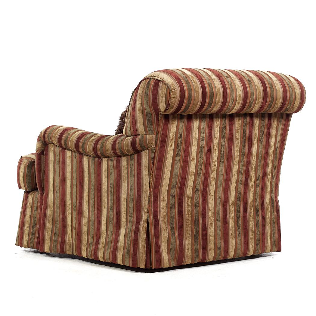 Carol Hicks Bolton and EJ Victor Striped Chair - Pair For Sale 1