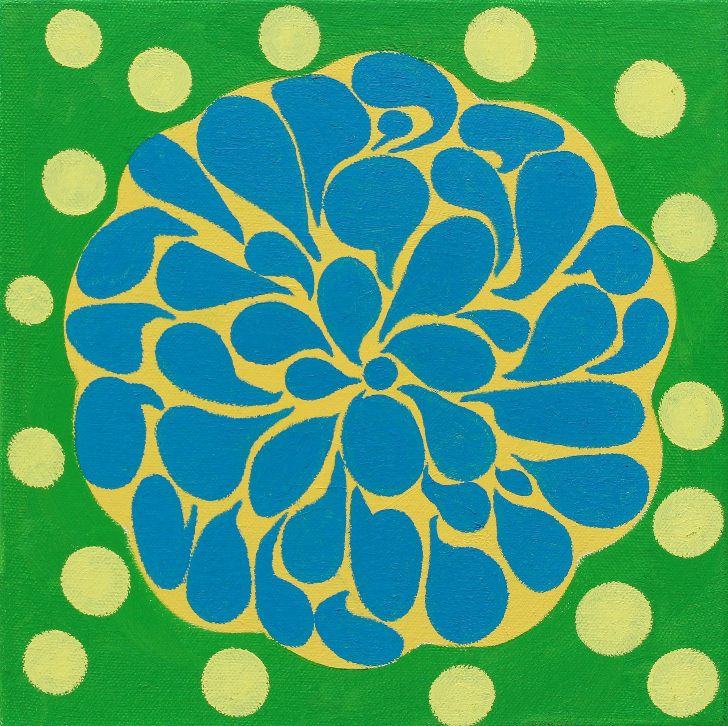 Carol John Abstract Painting - 'Burst No. 1' - abstract - pattern - pop - botanical 