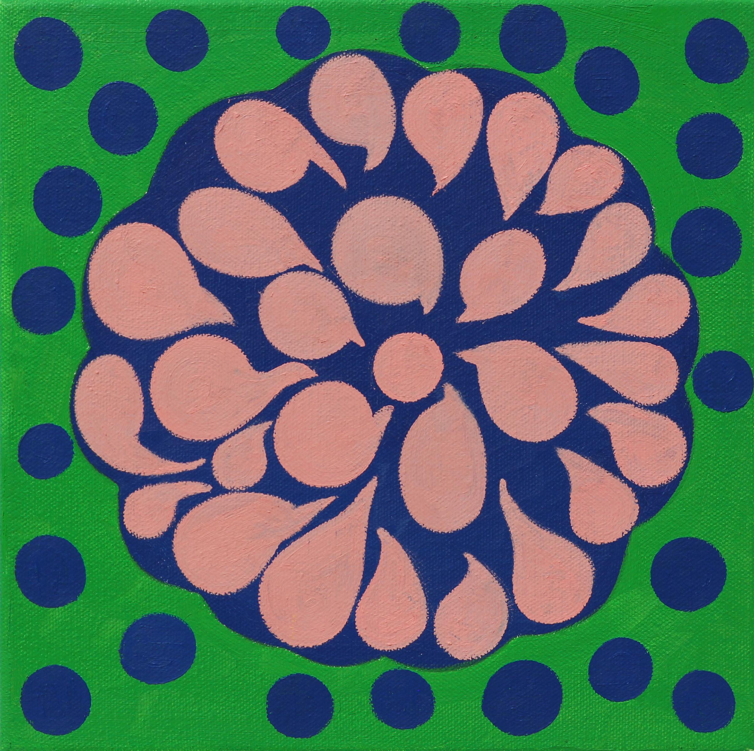 Carol John Abstract Painting - 'Burst No. 11' - abstract - pattern - pop - botanical 