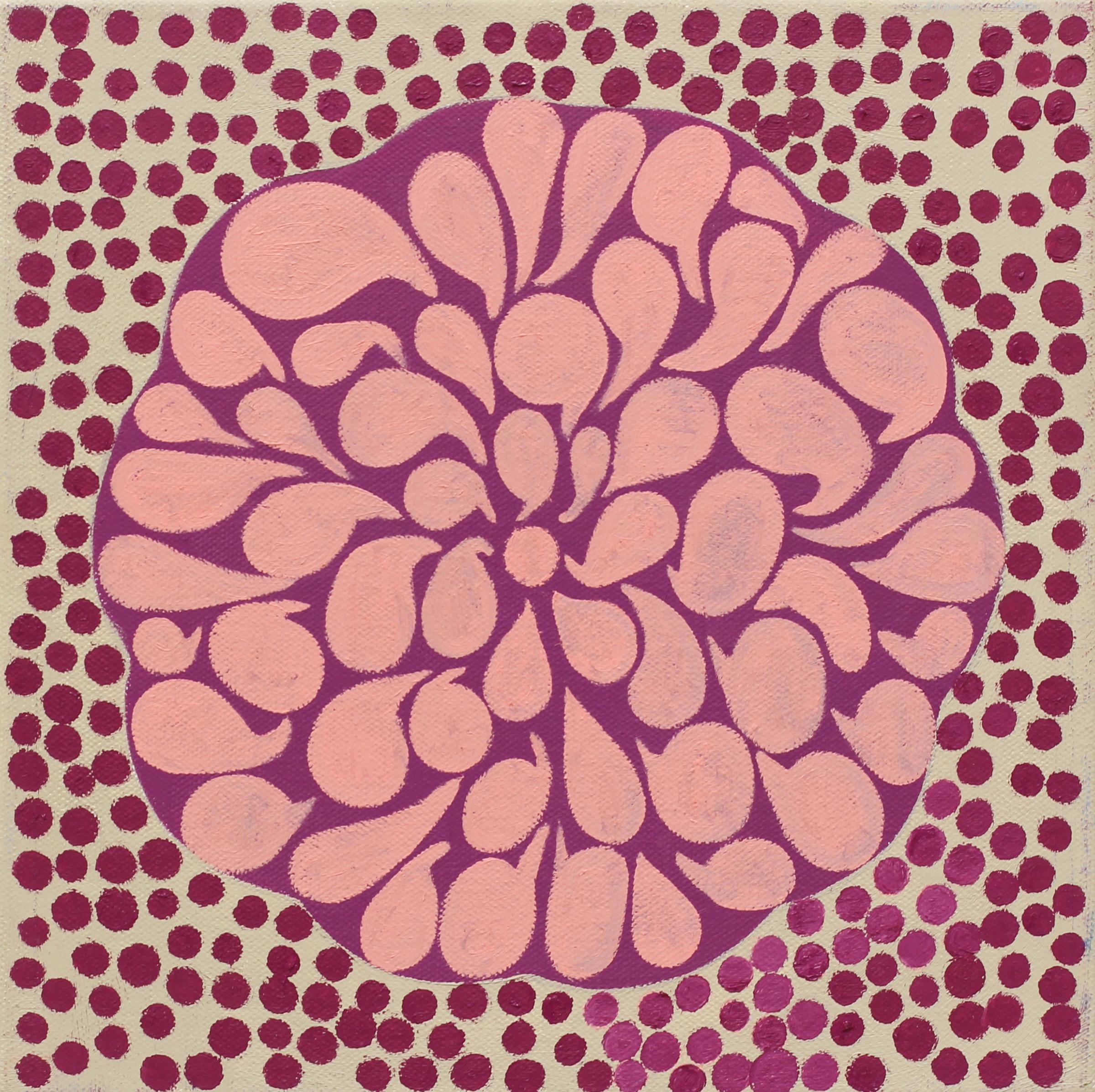 Carol John Abstract Painting - 'Burst No. 9' - abstract - pattern - pop - botanical 