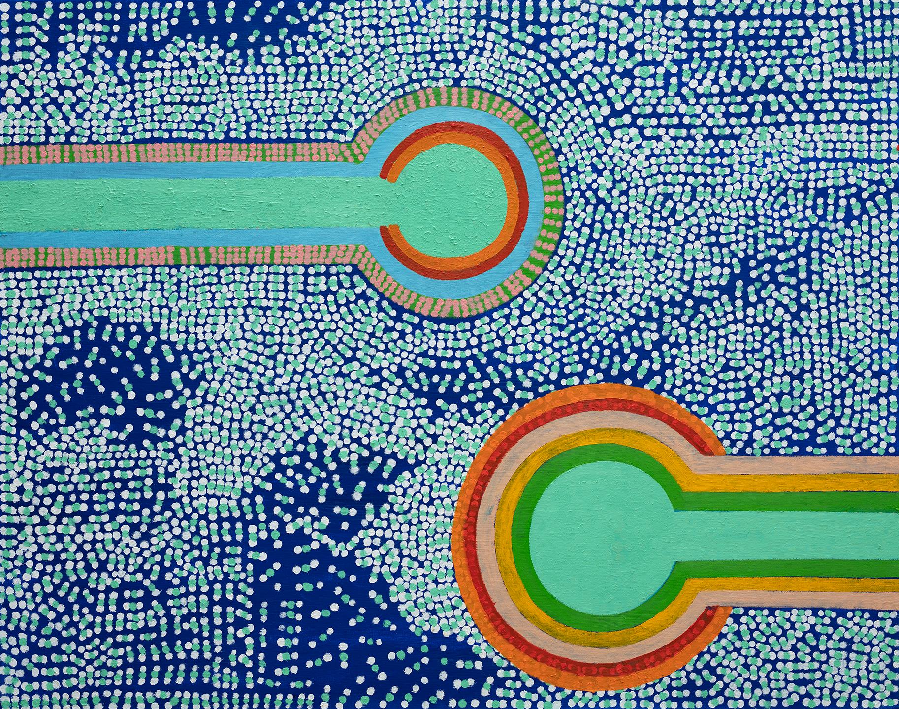 Abstract Painting di Carol John - Olio su tela: 'Senza titolo'