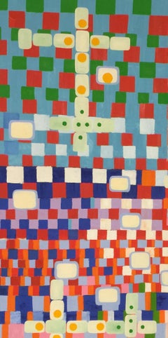 Pop Art Oil Painting on Canvas: 'Dominos'