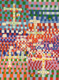 Peinture à l'huile sur toile Pop Art : Dominos