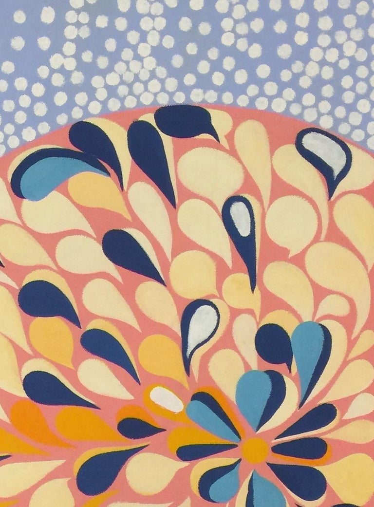 Carol John Pop Art Oil Painting on Canvas 'Flowered' at 1stDibs