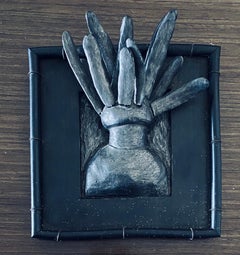 Abstract Mixed Media Biomorphism Wall Sculpture. Miami Artist Carol K Brown