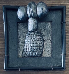 Abstrakte Wandskulptur des Biomorphismus in Mischtechnik. Miami-Künstlerin Carol K. Brown