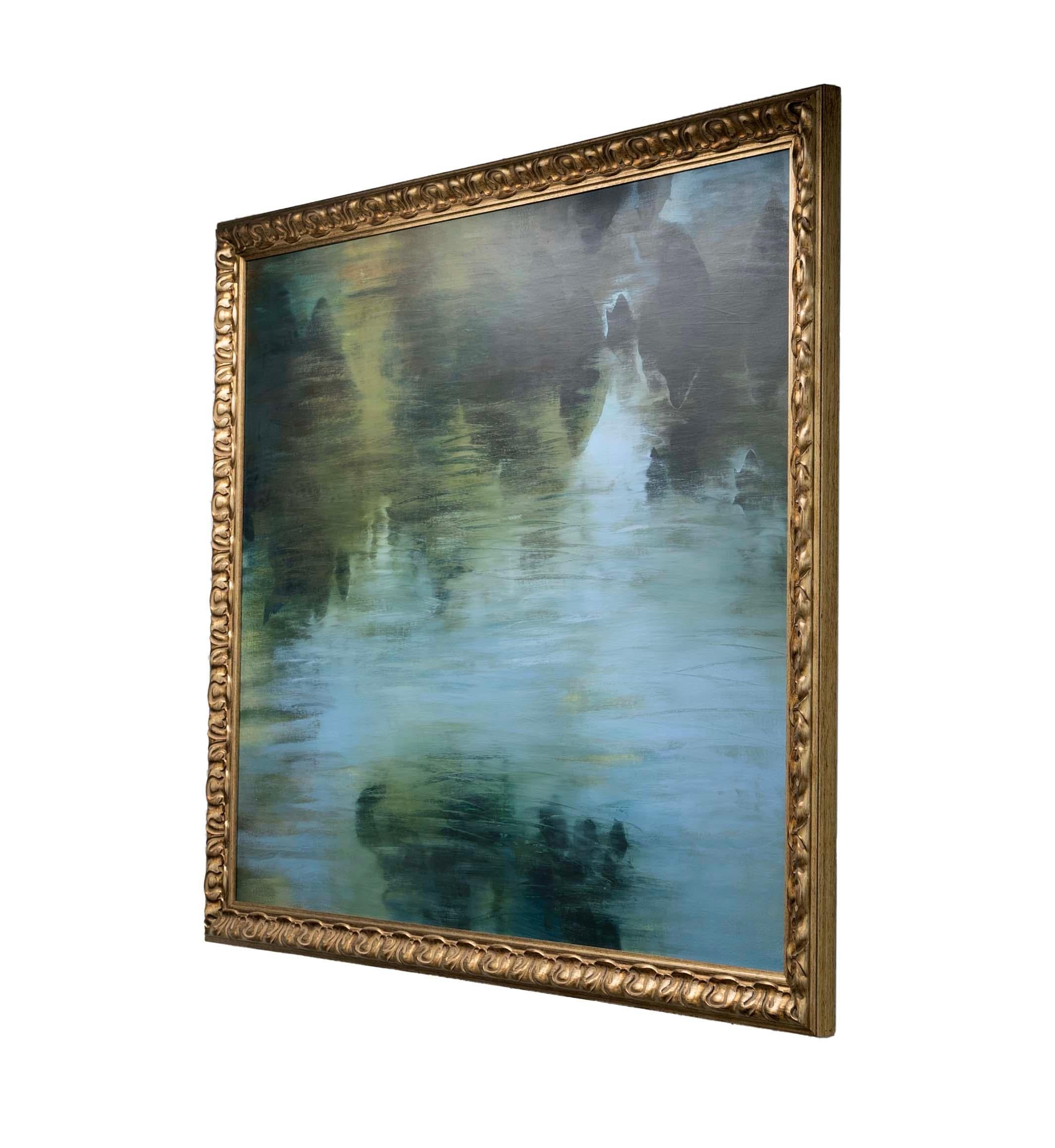 Carol Lefkowitz Adagio #22 Firmato Pittura ad olio astratta moderna su tela anni '90 In condizioni buone in vendita a Keego Harbor, MI