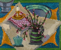 Carol Maddison - 20th Century Acrylic, Blossom On The Table