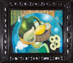 Carol Maddison - 20th Century Acrylic, Fruit In Yellow, Green And Blue