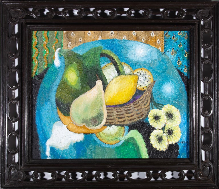 Carol Maddison – Carol Maddison – Acryl, Obst in Gelb, Grün und Blau ...