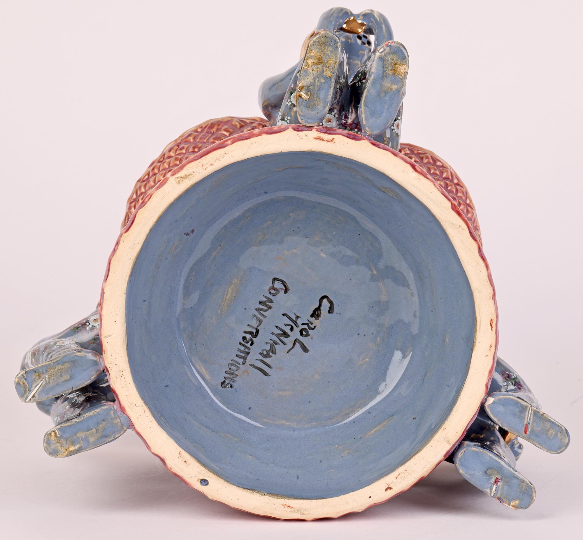 Carol McNicoll Studio Pottery Figural Bowl Titled Conversations 4