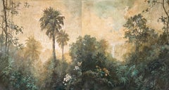 Carol Moreno, Contemporary Jungle Landscape Diptych, 2025