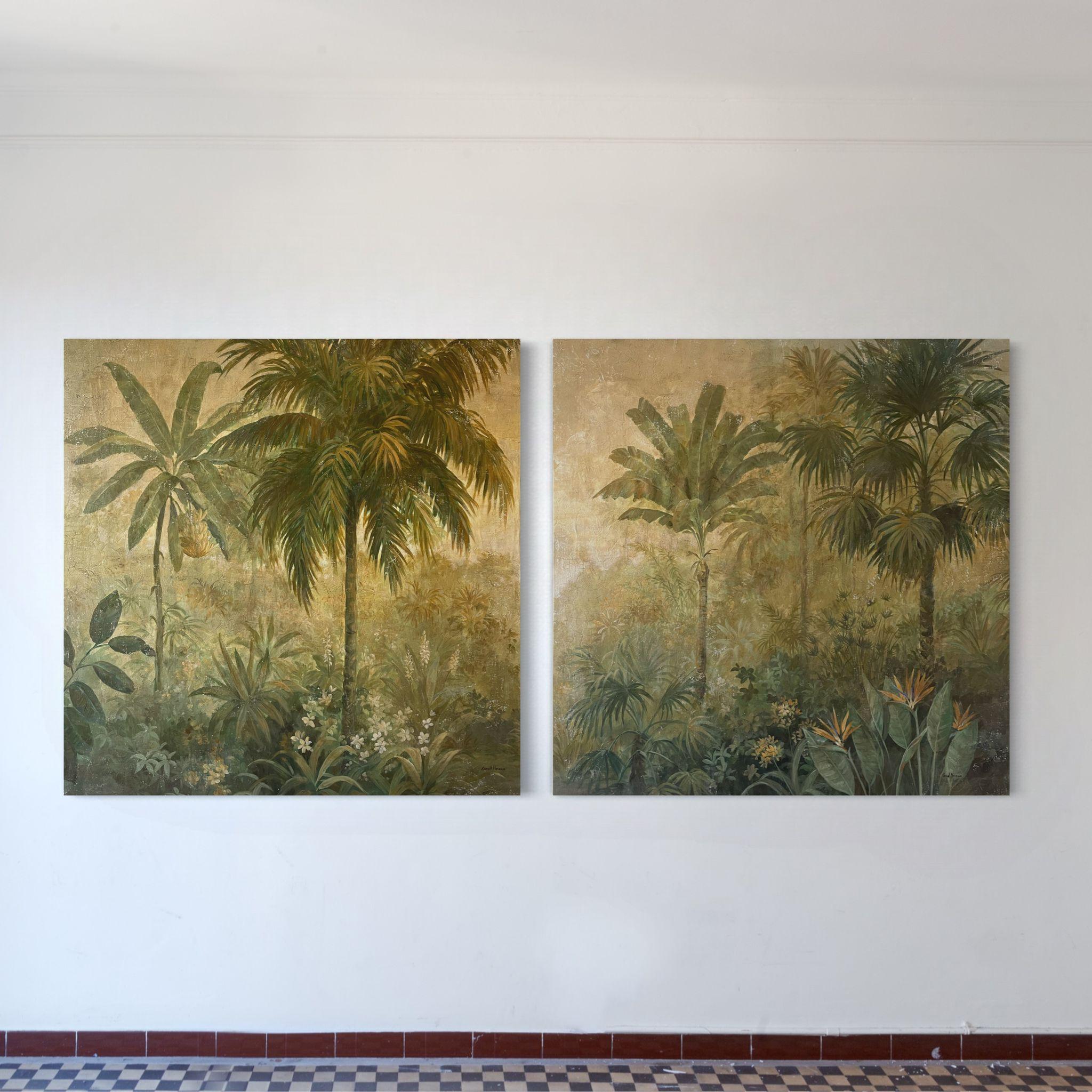 CONTEMPORANEA Fine Art Diptyh Paesaggio Jungling Artista spagnola Carol Moreno 2024 10