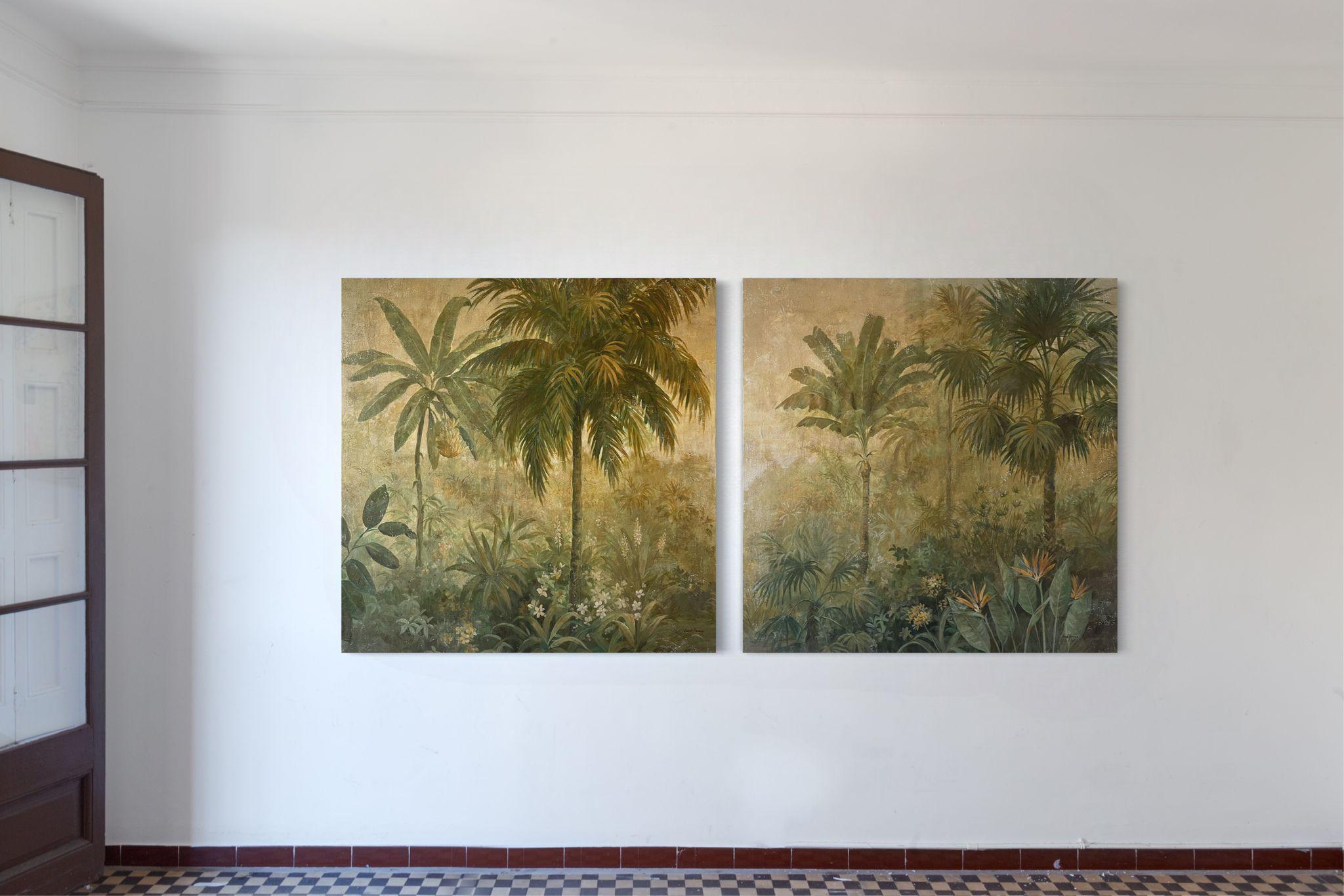 CONTEMPORANEA Fine Art Diptyh Paesaggio Jungling Artista spagnola Carol Moreno 2024 11