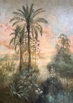 Contemporary Jungle Landscape Acrylic and Oil on Canvas, 2025 Carol Moreno
