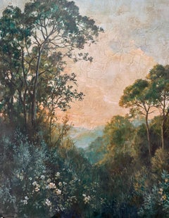 Contemporary Jungle Landscape Diptych, Acrylic and Oil on Canvas, 2025