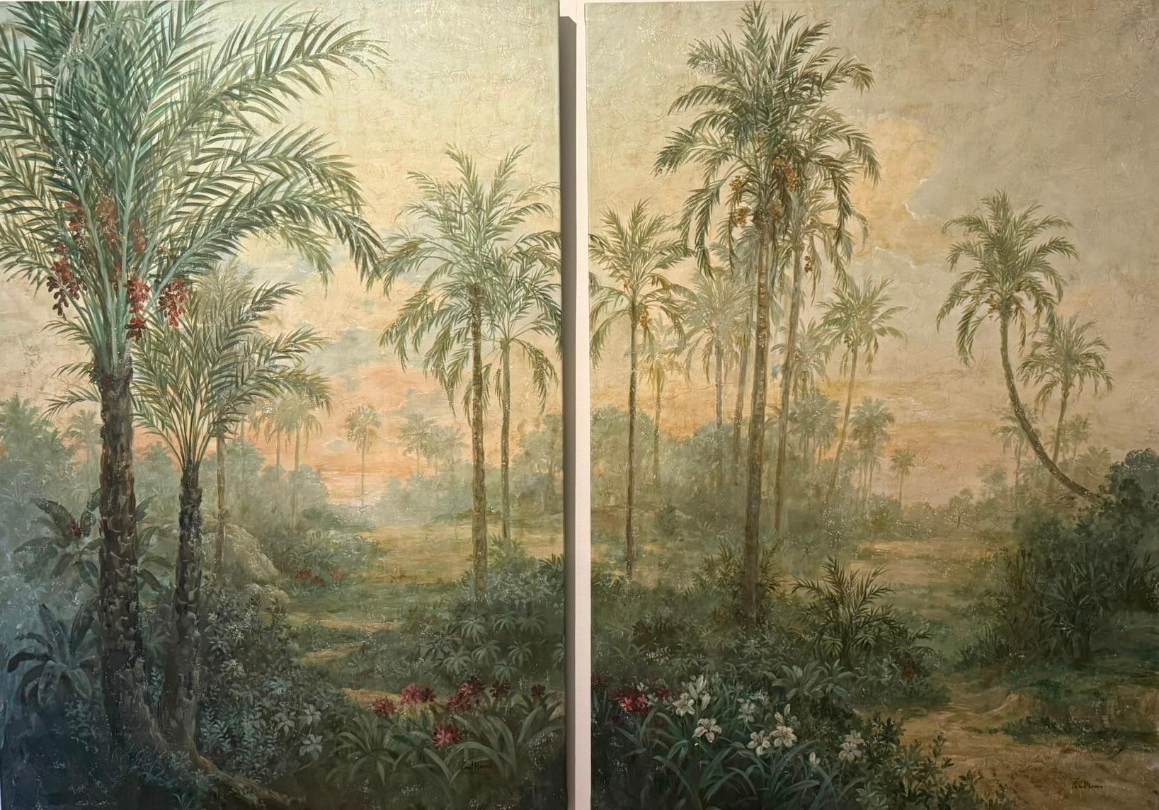 CONTEMPORANEO NUOVO Dittico Paesaggio Jungling Artista spagnola Carol Moreno 2025 in vendita 5
