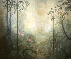Large Contemporary Landscape Painting in Four Panels by Carol Moreno
