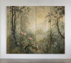 Large Contemporary Landscape Painting in Four Panels by Carol Moreno