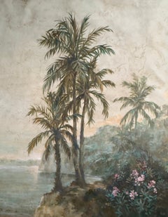 Naturalistic Tropical Landscape Diptych by Carol Moreno Contemporary Painting