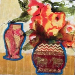 Elephant Vase, Carol Mountford, Original painting, Still life painting for sale