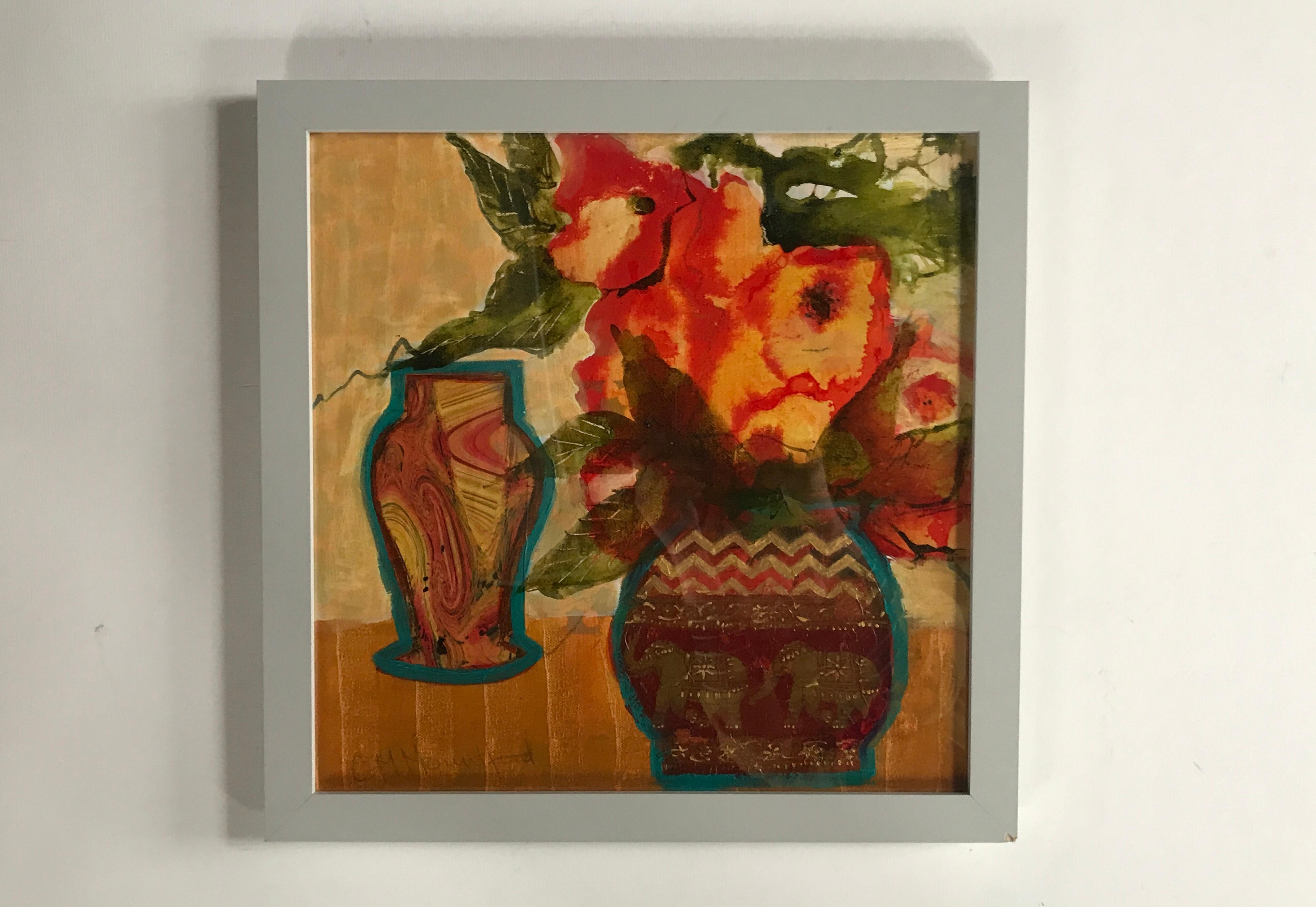 Ricca natura morta dai colori arancione e rosso che mostra 2 vasi e fiori

INFORMAZIONI AGGIUNTIVE:
Vaso Elephant di Carol Mountford [2022] 
Pittura originale
Firmato dall'artista 
Pittura acrilica e collage su tela
Venduto incorniciato

Si prega di