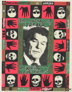 Vintage 1986 Carol Porter 'The real face of terror is white - not red!