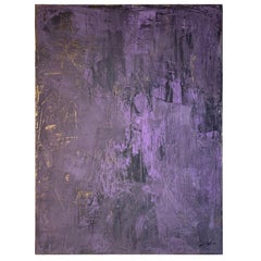 Carol Post, "Prayerful in Purple", Venetian Plaster and Acrylic on Canvas, 2018