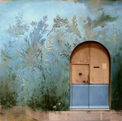 Vintage Entrata Severa, Architectural Gardenscape Inspired by Ancient Roman Frescos