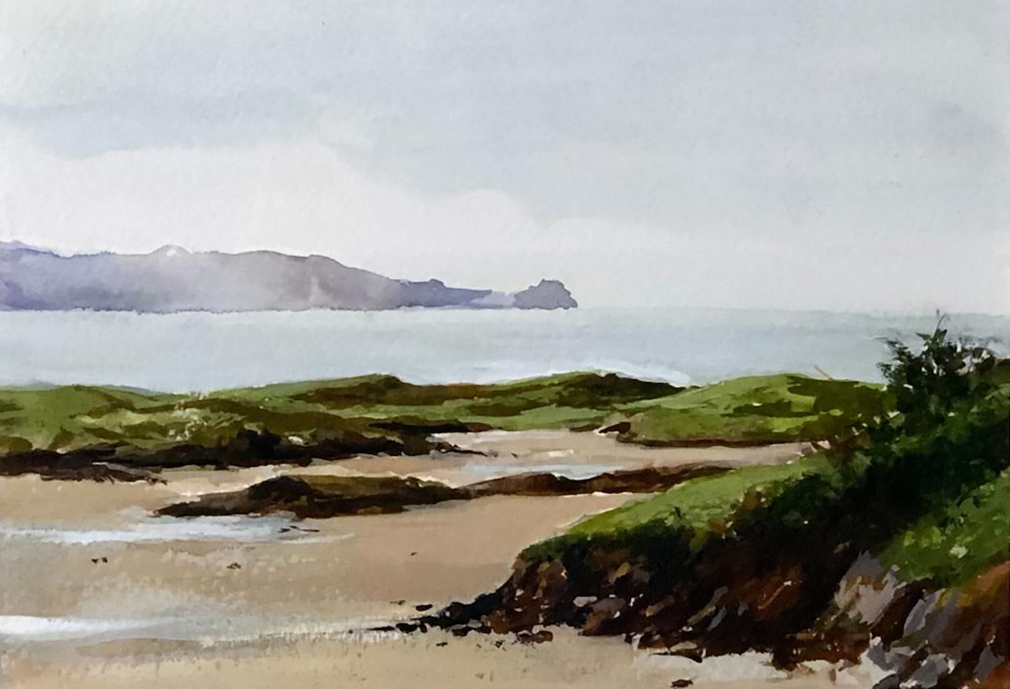 Rosbeg - Watercolor Landscape of Ireland, Framed