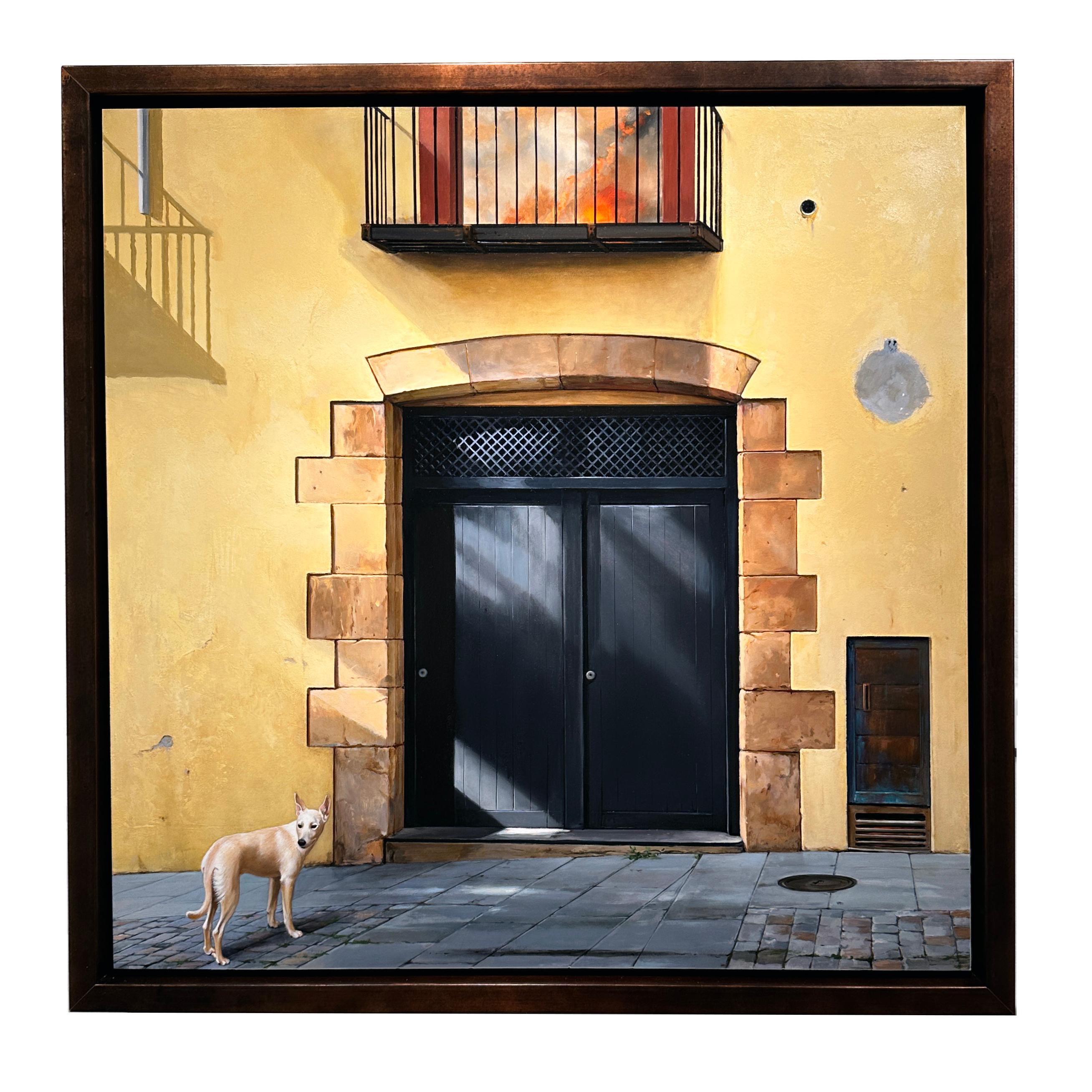 Sombras des Caldes (The Shadows of Caldes) - Architectural Imagery and a Dog  For Sale 6