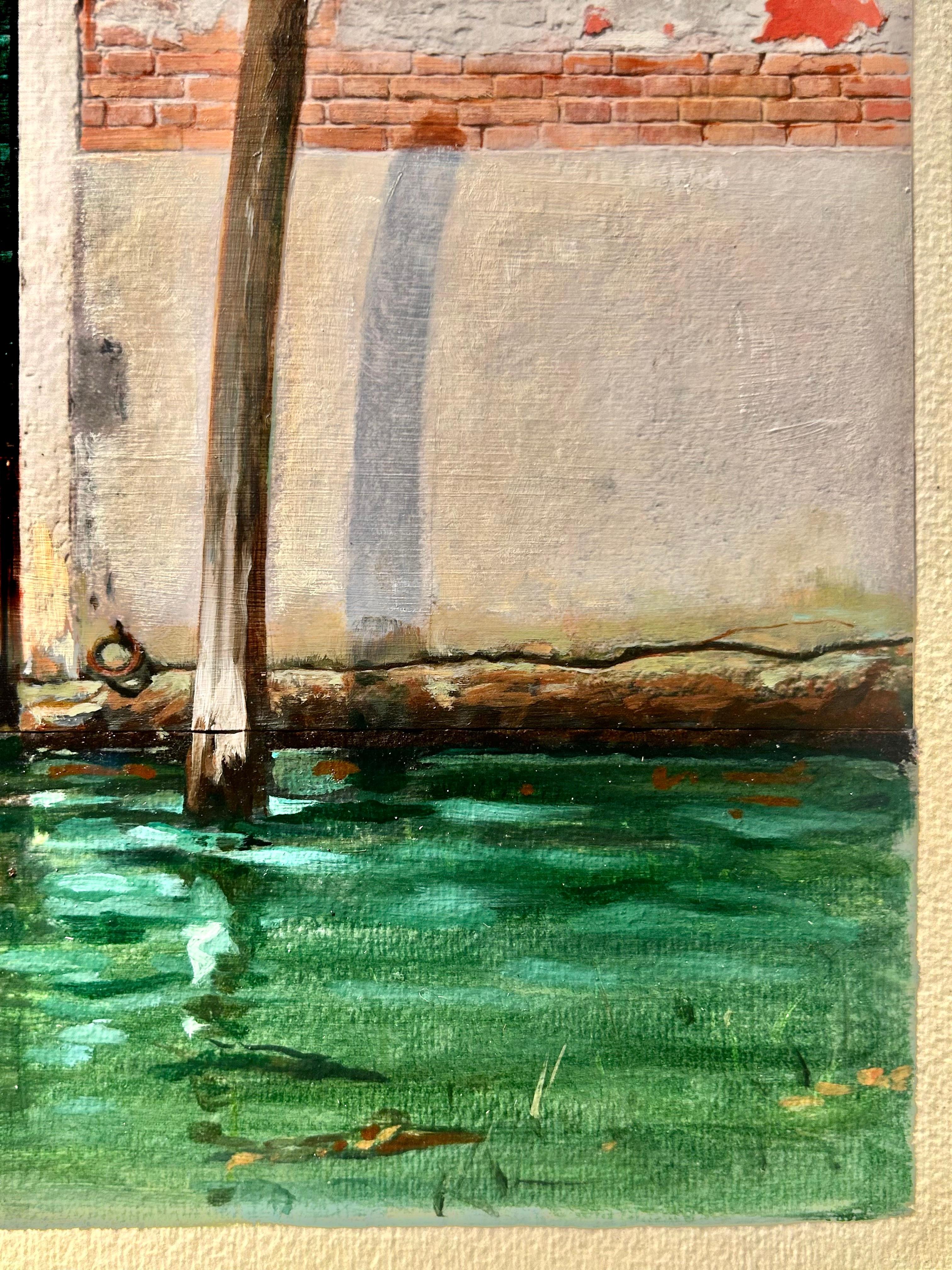 Estudio para Acqua in Aumento (Agua que sube) - Escena arquitectónica veneciana del agua 1