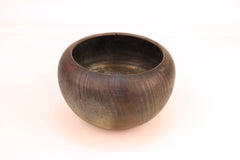 Carol Rossman Raku-Fired Ceramic Bowl, Signed