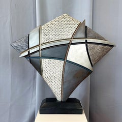 Carol Setterlund, “Martyr’s Shield”, Abstract Mixed-Media Wood Sculpture, 1980s